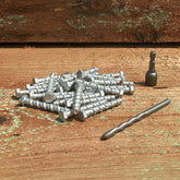 Post Base Installation Kit - All-in-One - Drill Bit + Driver Bit + Pack of 50 Bolts